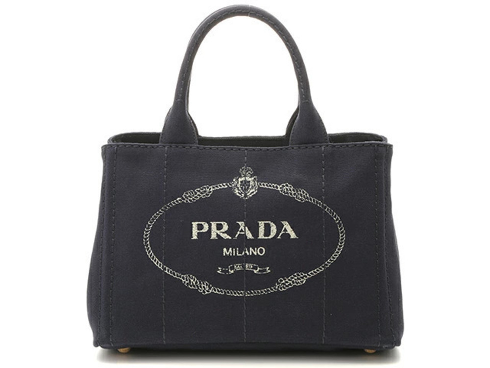 Prada handbag Canapa Navy Blue BALTICO canvas